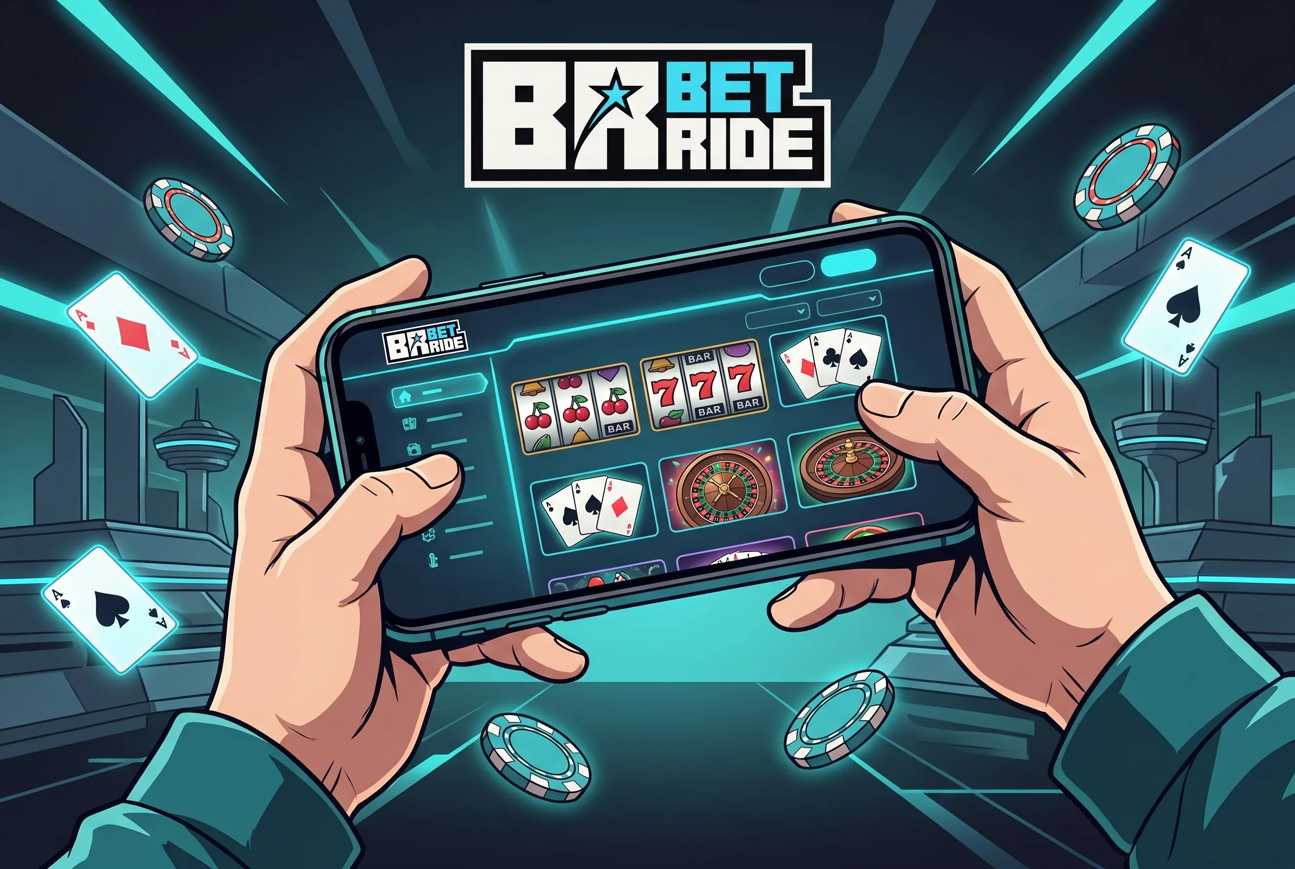 Betride Casino games on a mobile device with the brand logo above